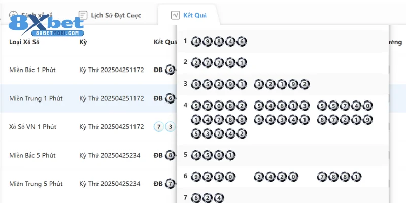 Bạn được hỗ trợ soi cầu xổ số 8xbet nhanh và hiệu quả