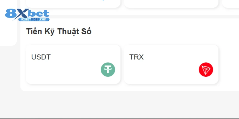 Nạp tiền 8xbet thông qua tiền kỹ thuật số nhanh chóng